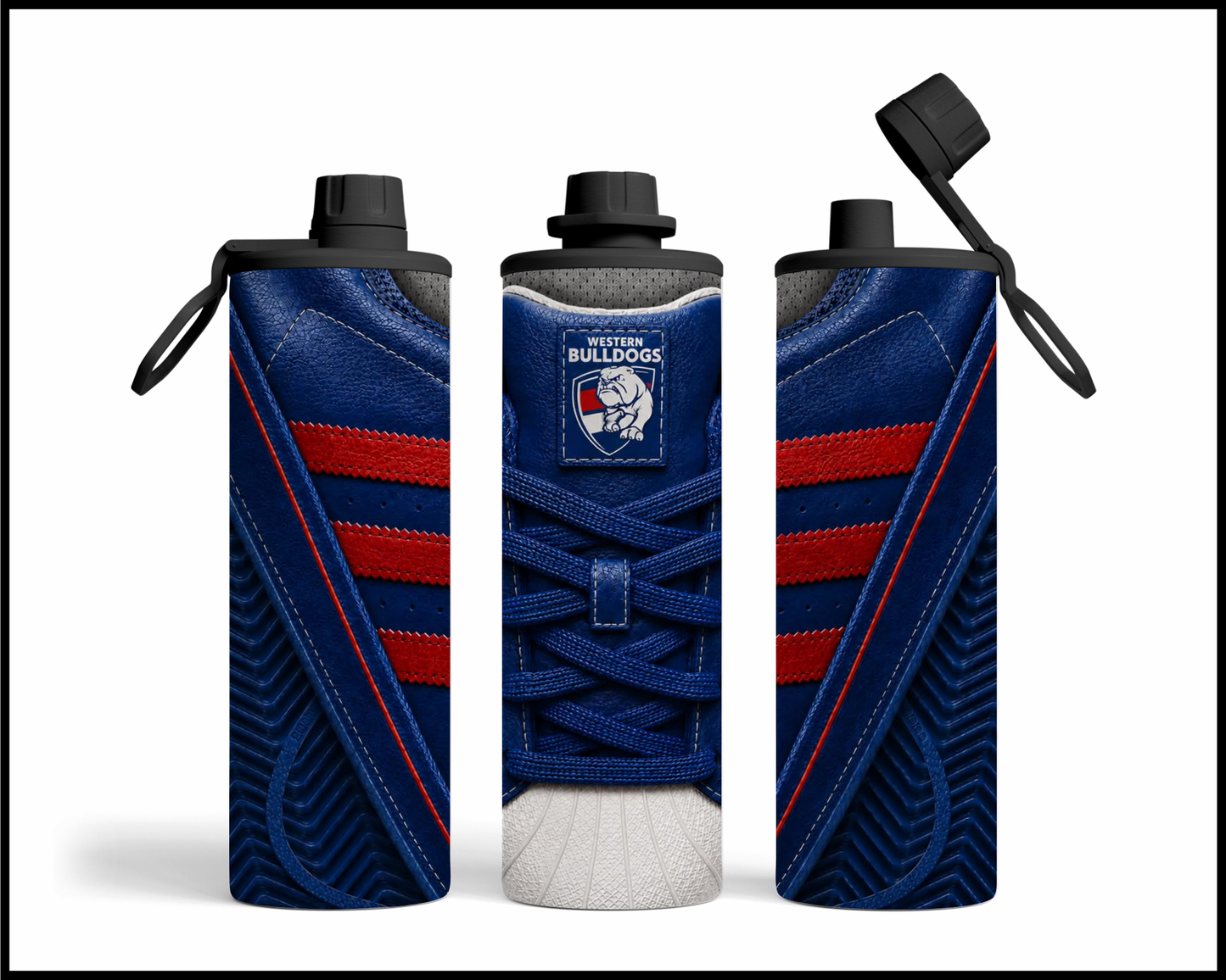 Stainless Steel Tumbler - Western Bulldogs Side-Stripe Shoe Inspired