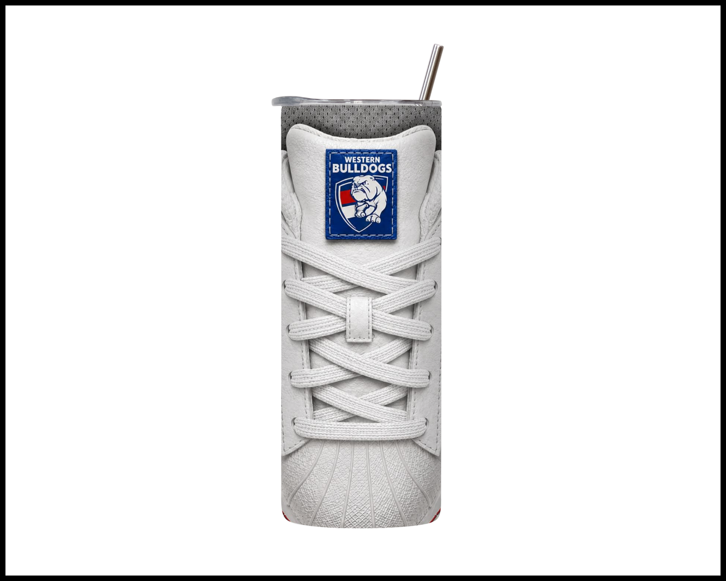 Stainless Steel Tumbler - Western Bulldogs Side-Stripe Shoe Inspired