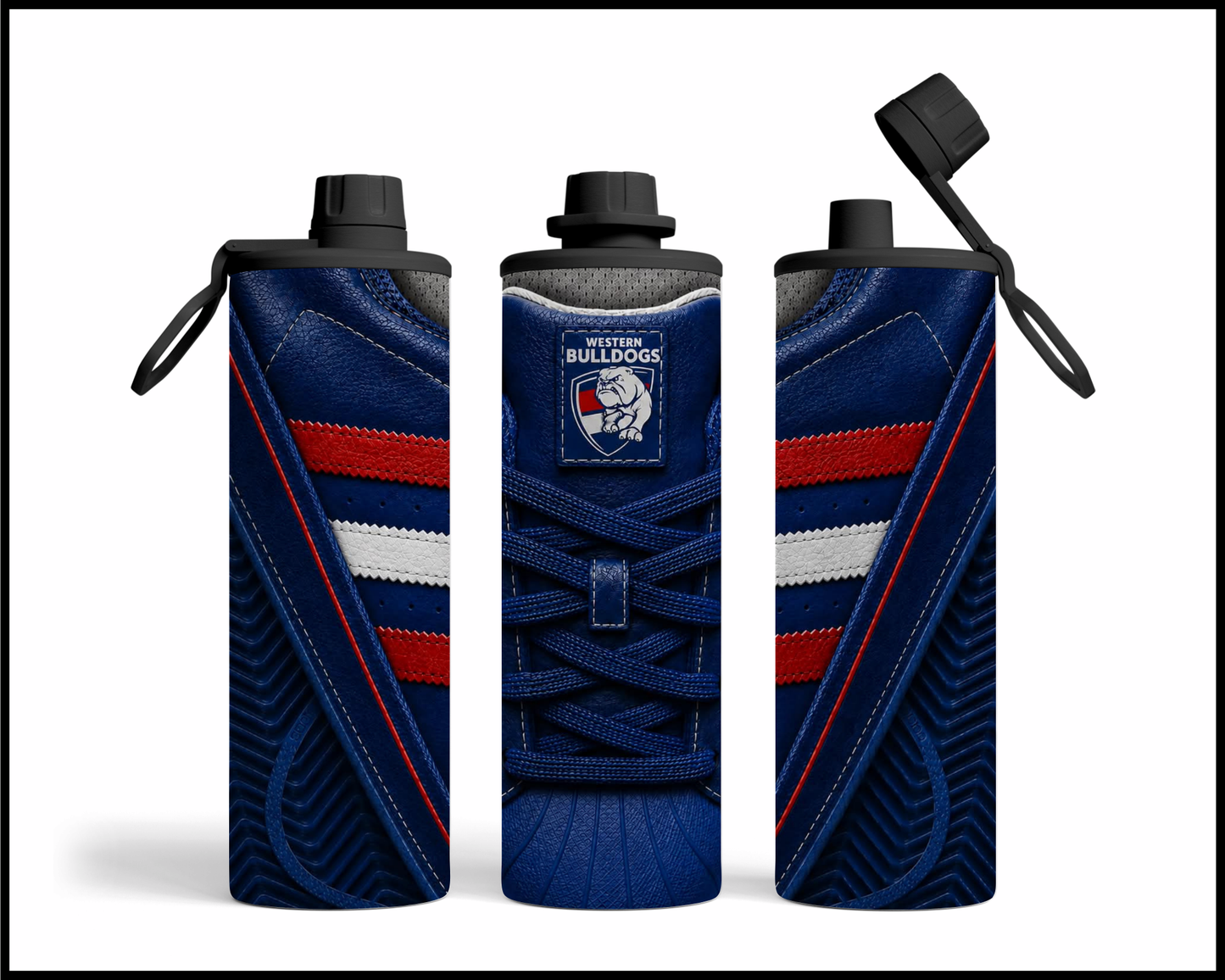 Stainless Steel Tumbler - Western Bulldogs Side-Stripe Shoe Inspired