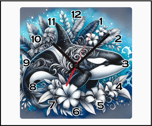 Orca Sublimated Clock (Square 083)