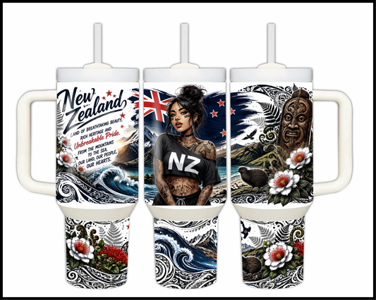 New Zealand - Unbreakable Pride Big Guzzler Stainless Steel Tumbler (1026)