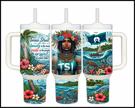 Torres Straight - Spirit In Every Tide Big Guzzler Stainless Steel Tumbler (1027)