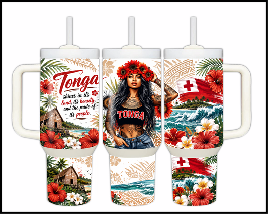 Tonga Pride Big Guzzler Stainless Steel Tumbler (1028)