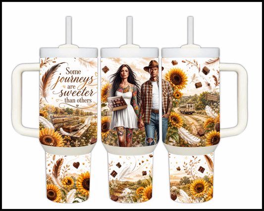 Forest Gump Inspired Big Guzzler Stainless Steel Tumbler (1037)