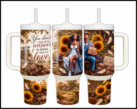 Forest Gump Inspired Big Guzzler Stainless Steel Tumbler (1038)