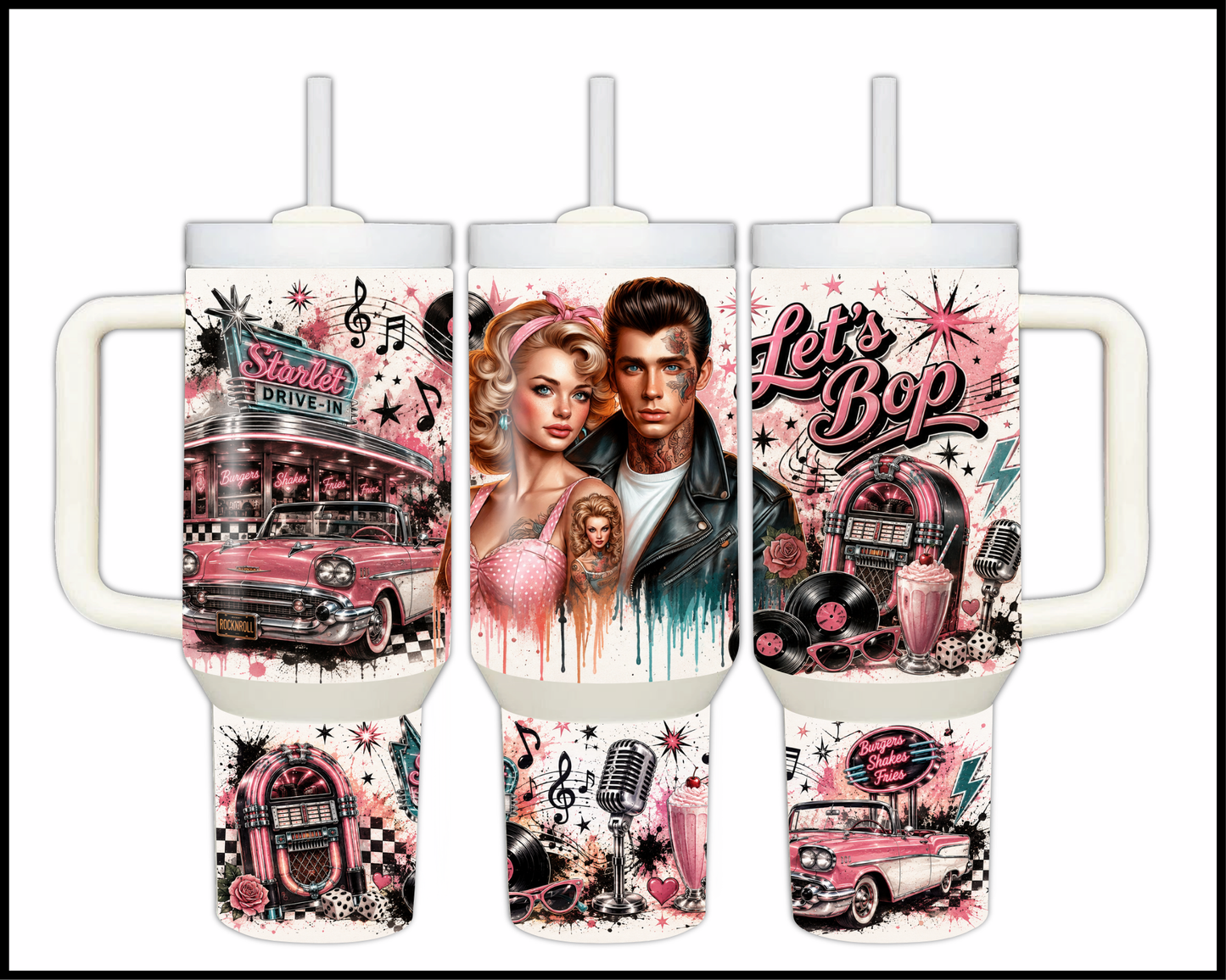 Grease Inspired Big Guzzler Stainless Steel Tumbler (1041)