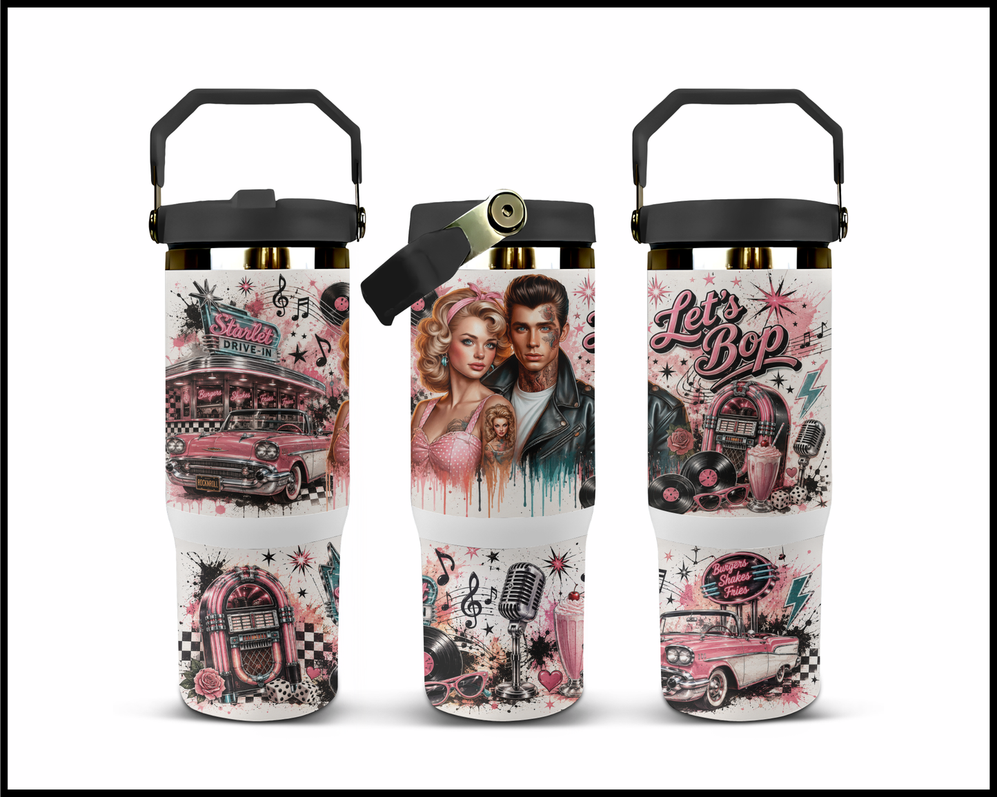 Grease Inspired Big Guzzler Stainless Steel Tumbler (1041)