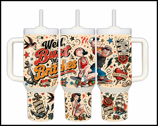 Bust My Britches Big Guzzler Stainless Steel Tumbler (1051)