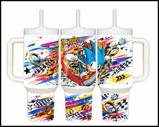 Cyber-Grid Speedster Big Guzzler Stainless Steel Tumbler (1052)