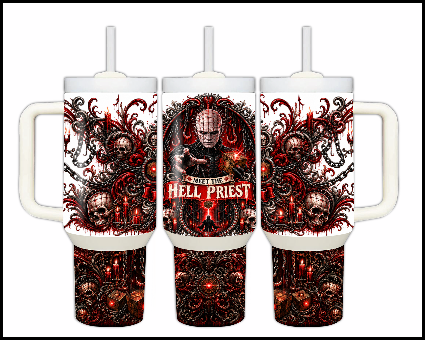 Sinister Sips - Pin Head Big Guzzler Stainless Steel Tumbler (1085)