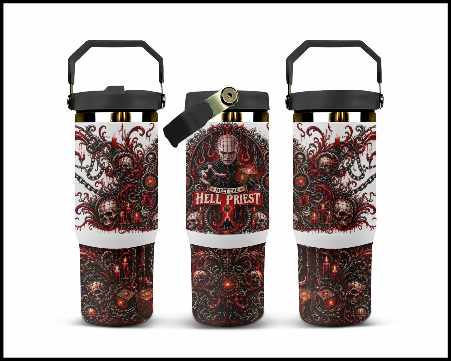 Sinister Sips - Pin Head Big Guzzler Stainless Steel Tumbler (1085)