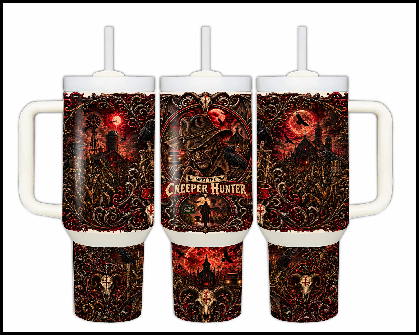 Sinister Sips - The Creeper Big Guzzler Stainless Steel Tumbler (1090)