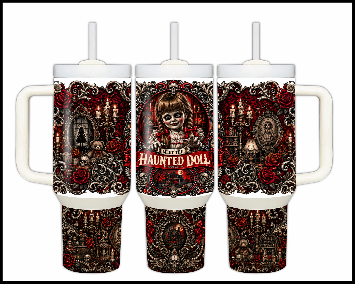 Sinister Sips - Annabelle Big Guzzler Stainless Steel Tumbler (1091)
