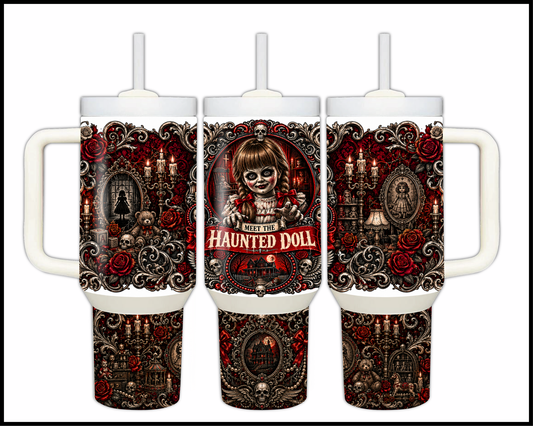 Sinister Sips - Annabelle Big Guzzler Stainless Steel Tumbler (1091)