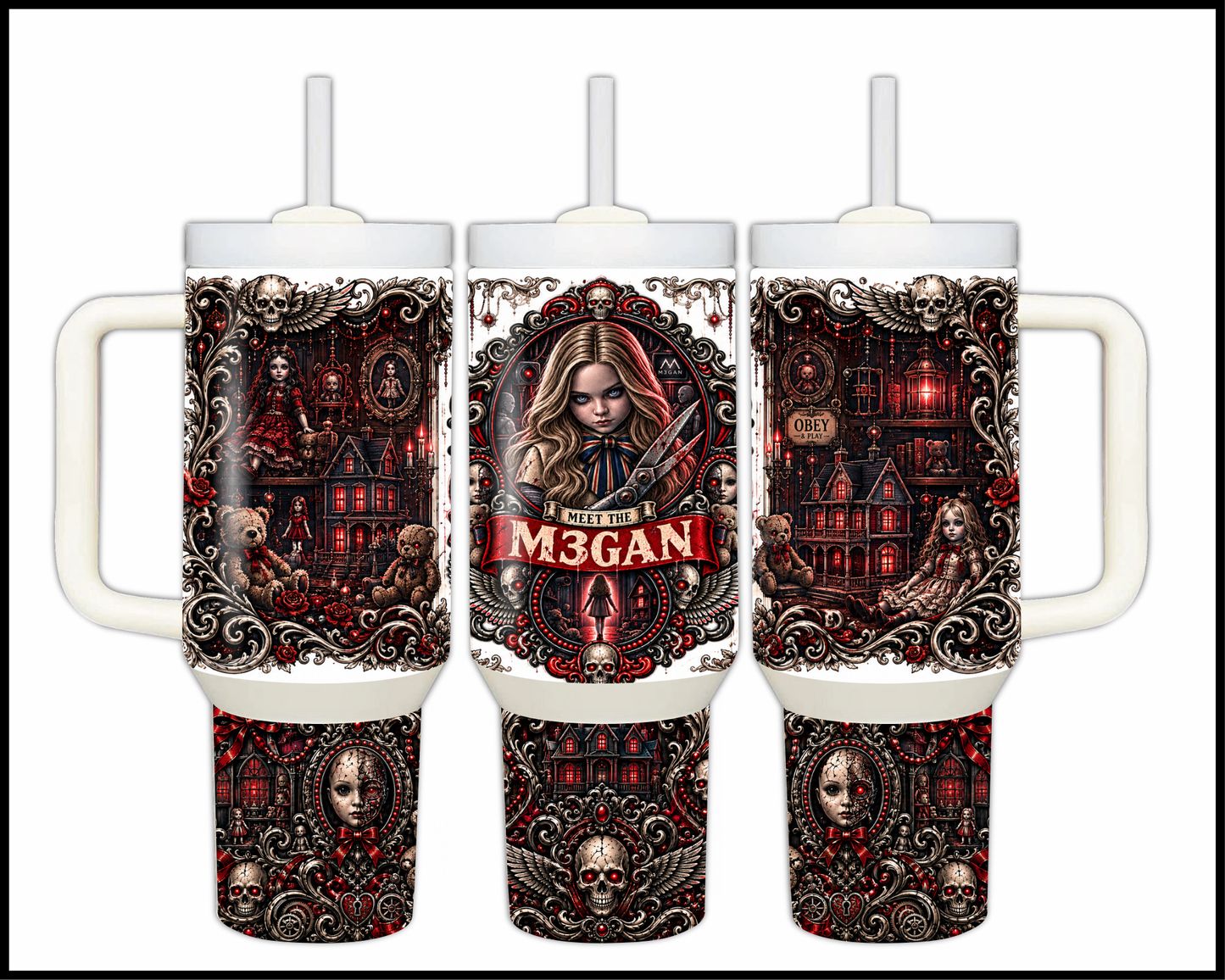Sinister Sips - Megan Big Guzzler Stainless Steel Tumbler (1092)