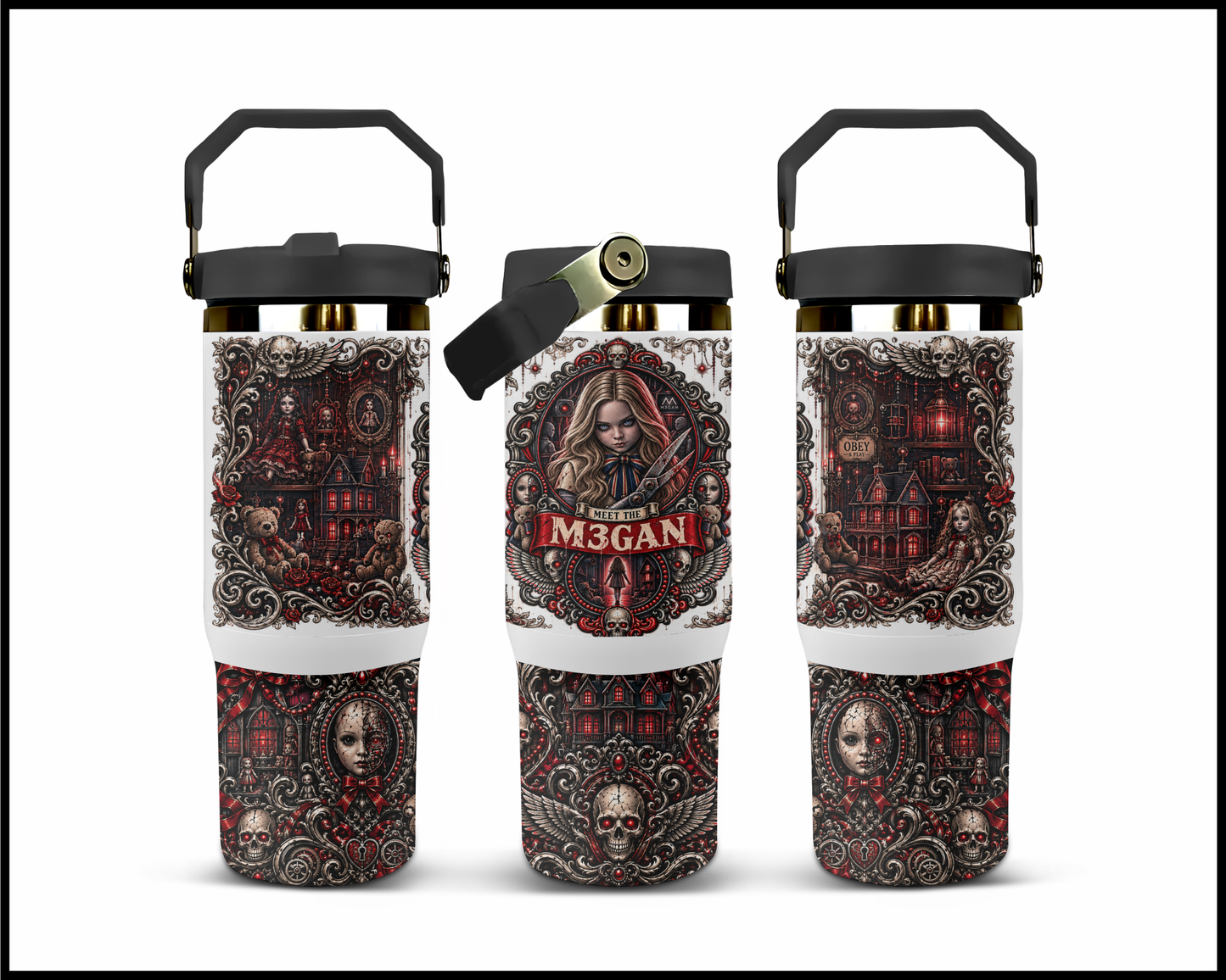 Sinister Sips - Megan Big Guzzler Stainless Steel Tumbler (1092)