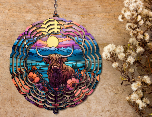 Highland Cow Wind Spinner (210)