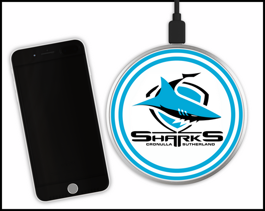 Cronulla Sharks Sublimated Wireless Phone Charger (001)