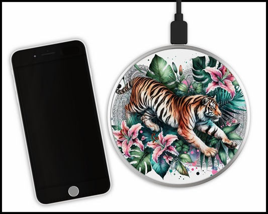 Tropical Tiger Sublimated Wireless Phone Charger (010)