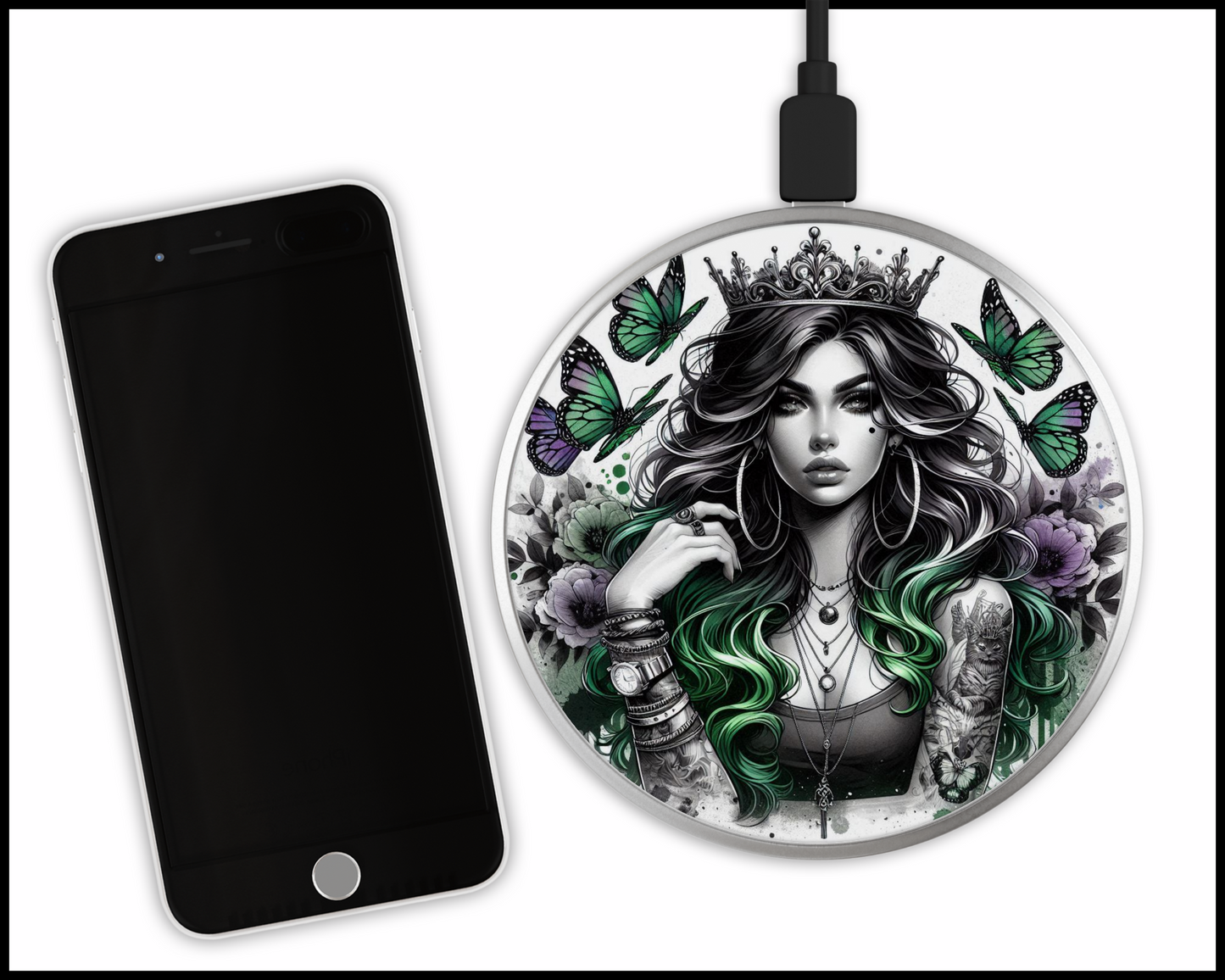 Beauty Queen Sublimated Wireless Phone Charger (260)