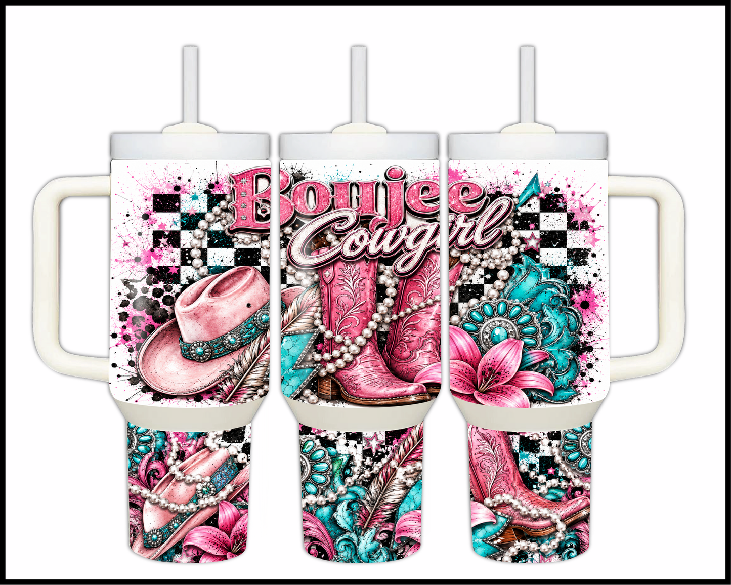 Boujee Cowgirl Big Guzzler Stainless Steel Tumbler (1131)