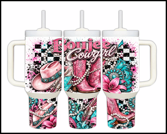 Boujee Cowgirl Big Guzzler Stainless Steel Tumbler (1131)