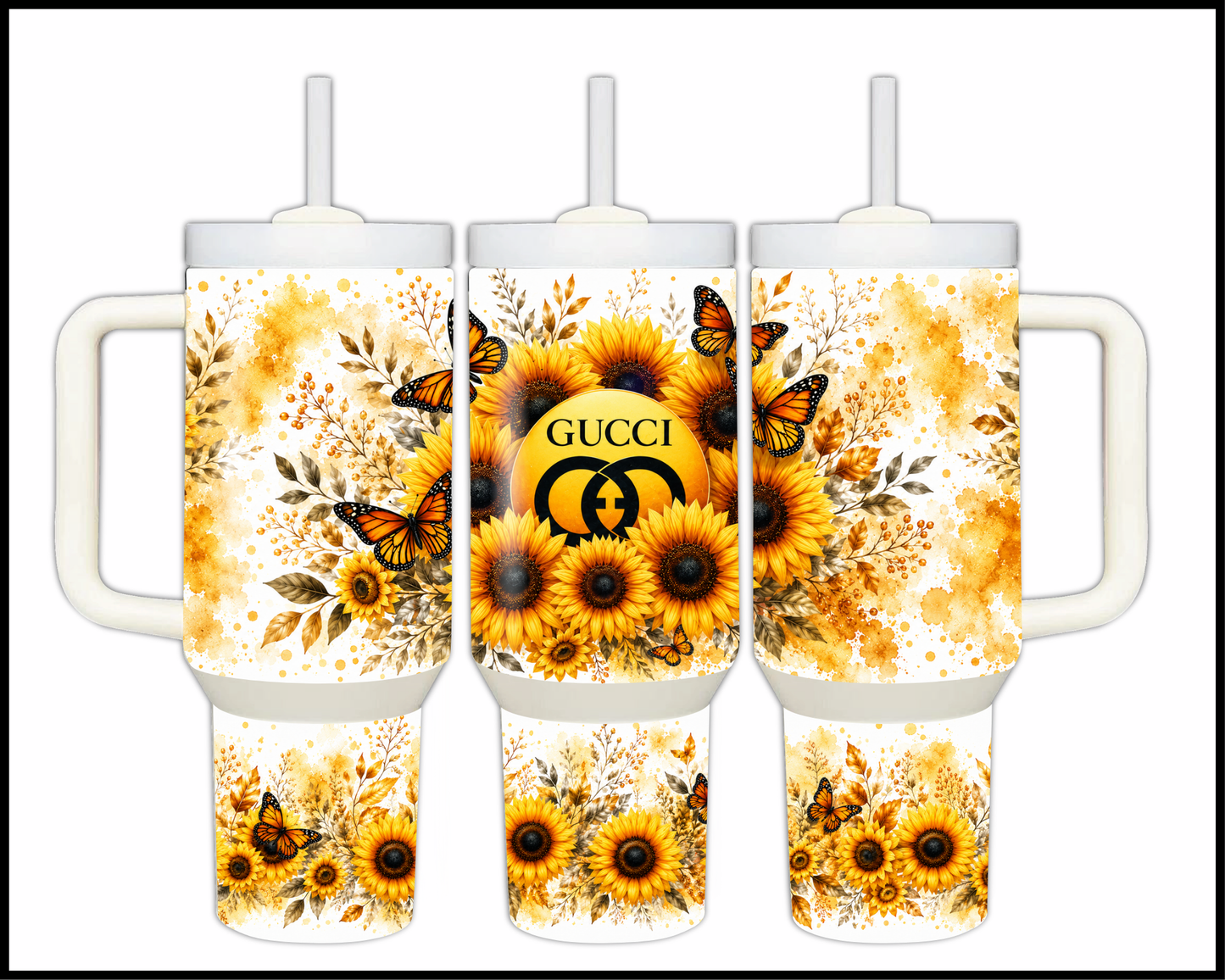 Brand Inspired Floral Blast Big Guzzler Stainless Steel Tumbler (1144)