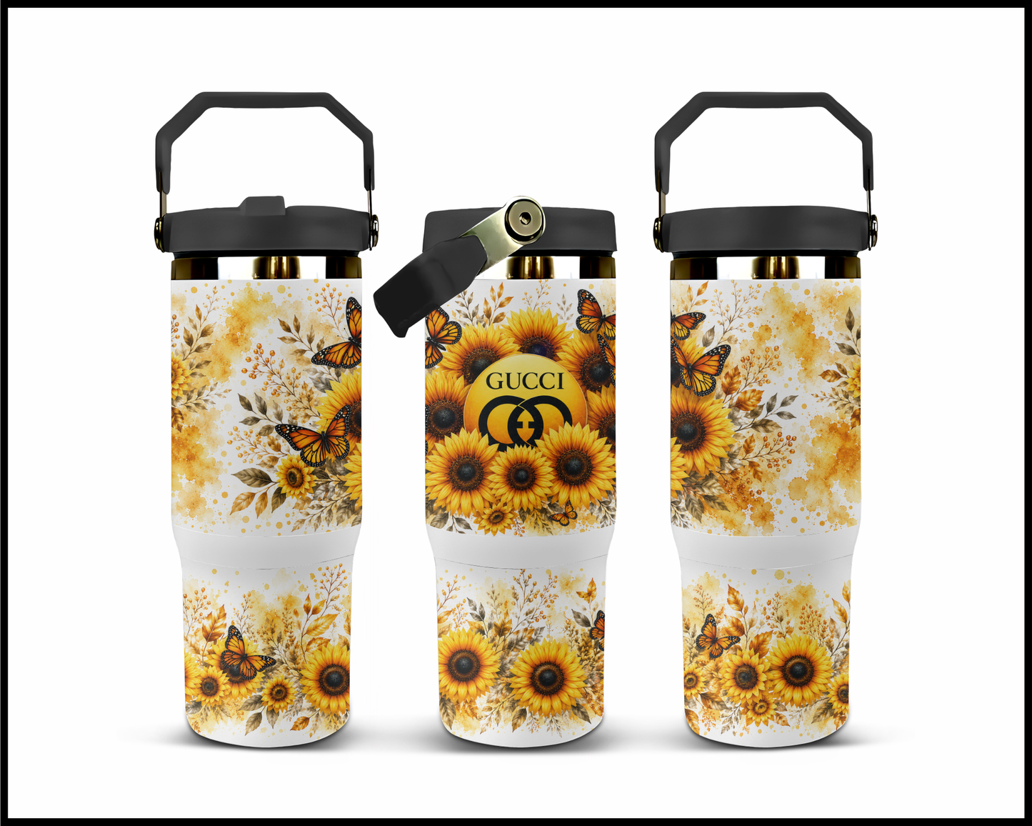 Brand Inspired Floral Blast Big Guzzler Stainless Steel Tumbler (1144)