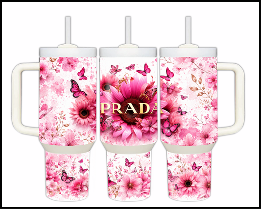 Brand Inspired Floral Blast Big Guzzler Stainless Steel Tumbler (1145)