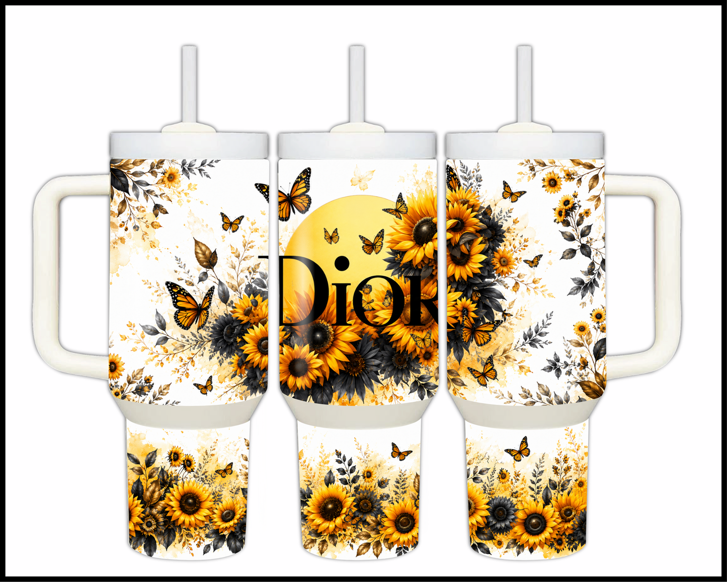 Brand Inspired Floral Blast Big Guzzler Stainless Steel Tumbler (1149)