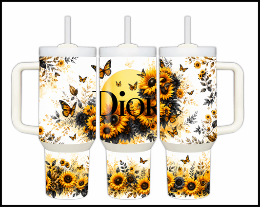 Brand Inspired Floral Blast Big Guzzler Stainless Steel Tumbler (1149)
