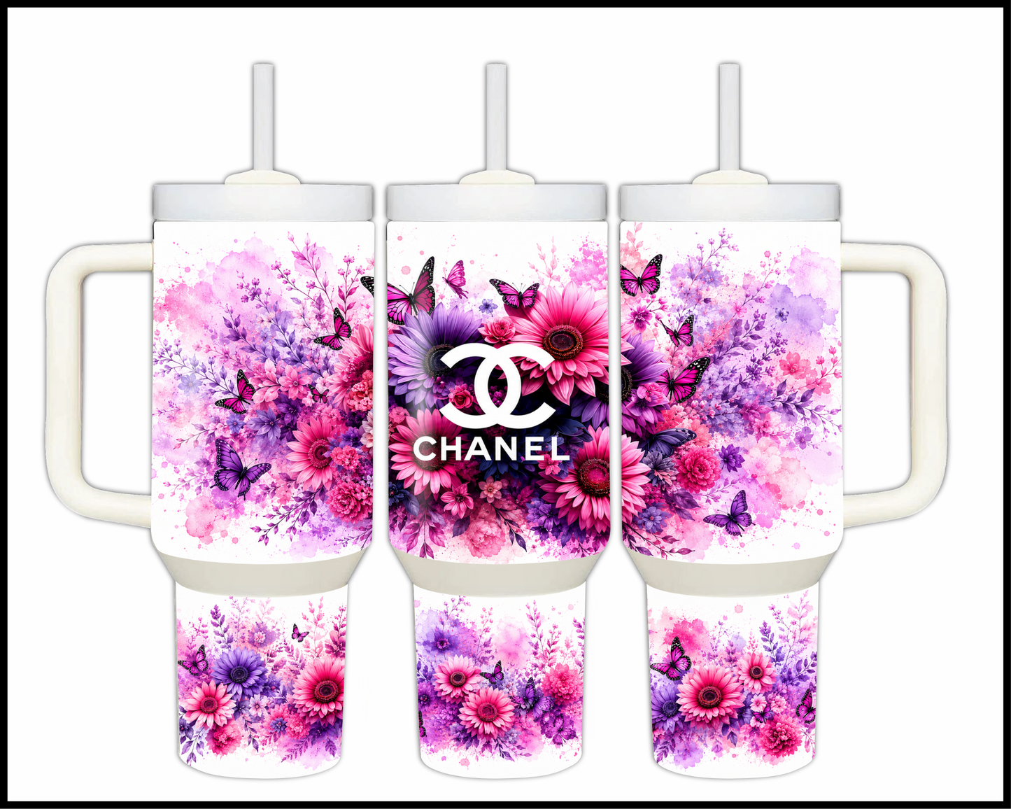 Brand Inspired Floral Blast Big Guzzler Stainless Steel Tumbler (1150)