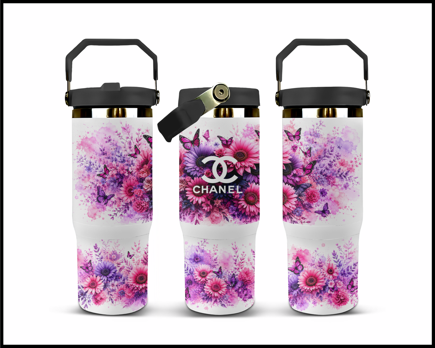 Brand Inspired Floral Blast Big Guzzler Stainless Steel Tumbler (1150)
