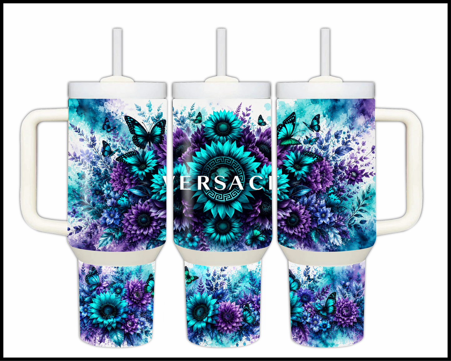 Brand Inspired Floral Blast Big Guzzler Stainless Steel Tumbler (1160)