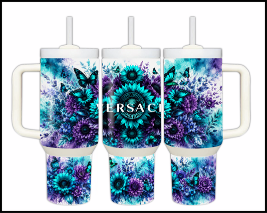 Brand Inspired Floral Blast Big Guzzler Stainless Steel Tumbler (1160)