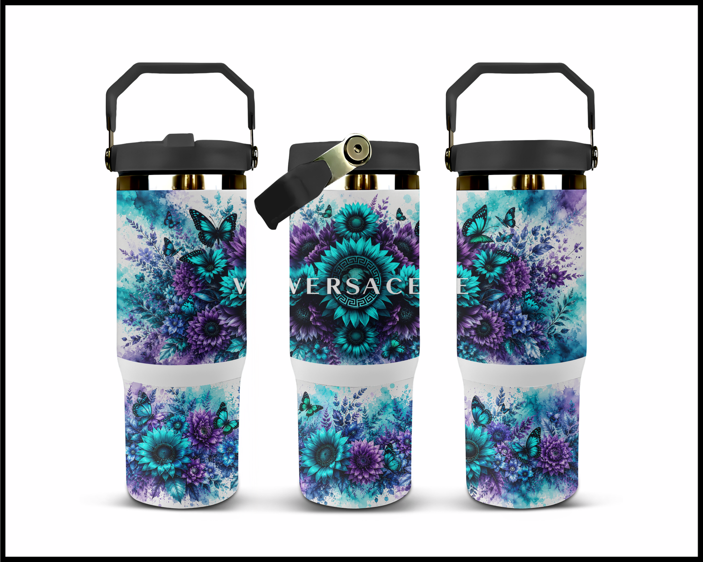 Brand Inspired Floral Blast Big Guzzler Stainless Steel Tumbler (1160)
