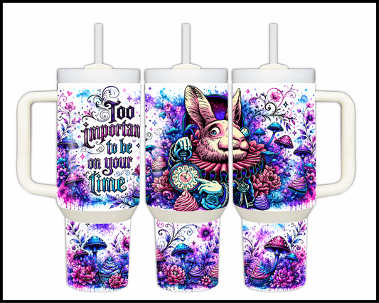Too Important To Be On Your Time Big Guzzler Stainless Steel Tumbler (1162)