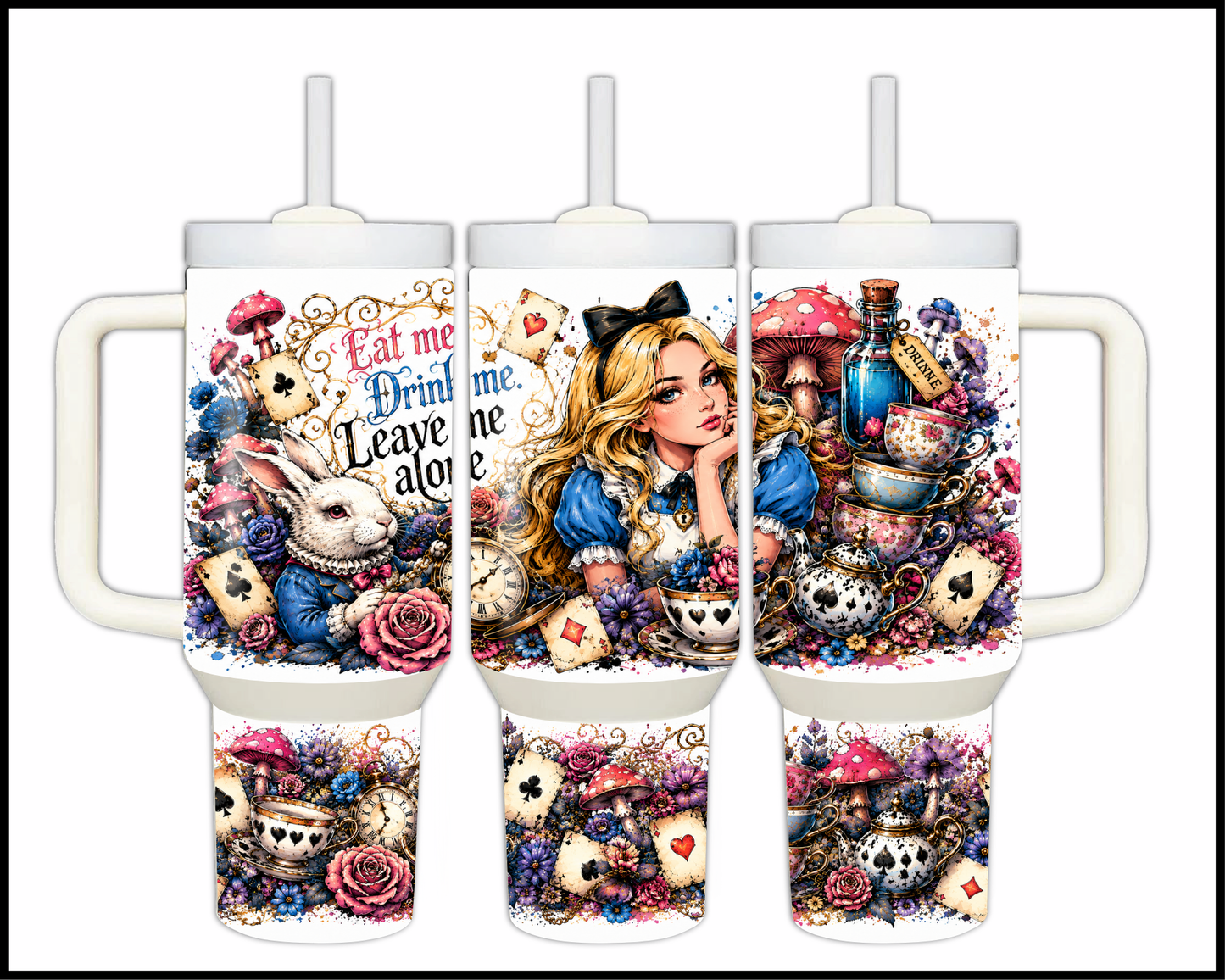 Eat Me, Drink Me Leave Me Alone Big Guzzler Stainless Steel Tumbler (1164)