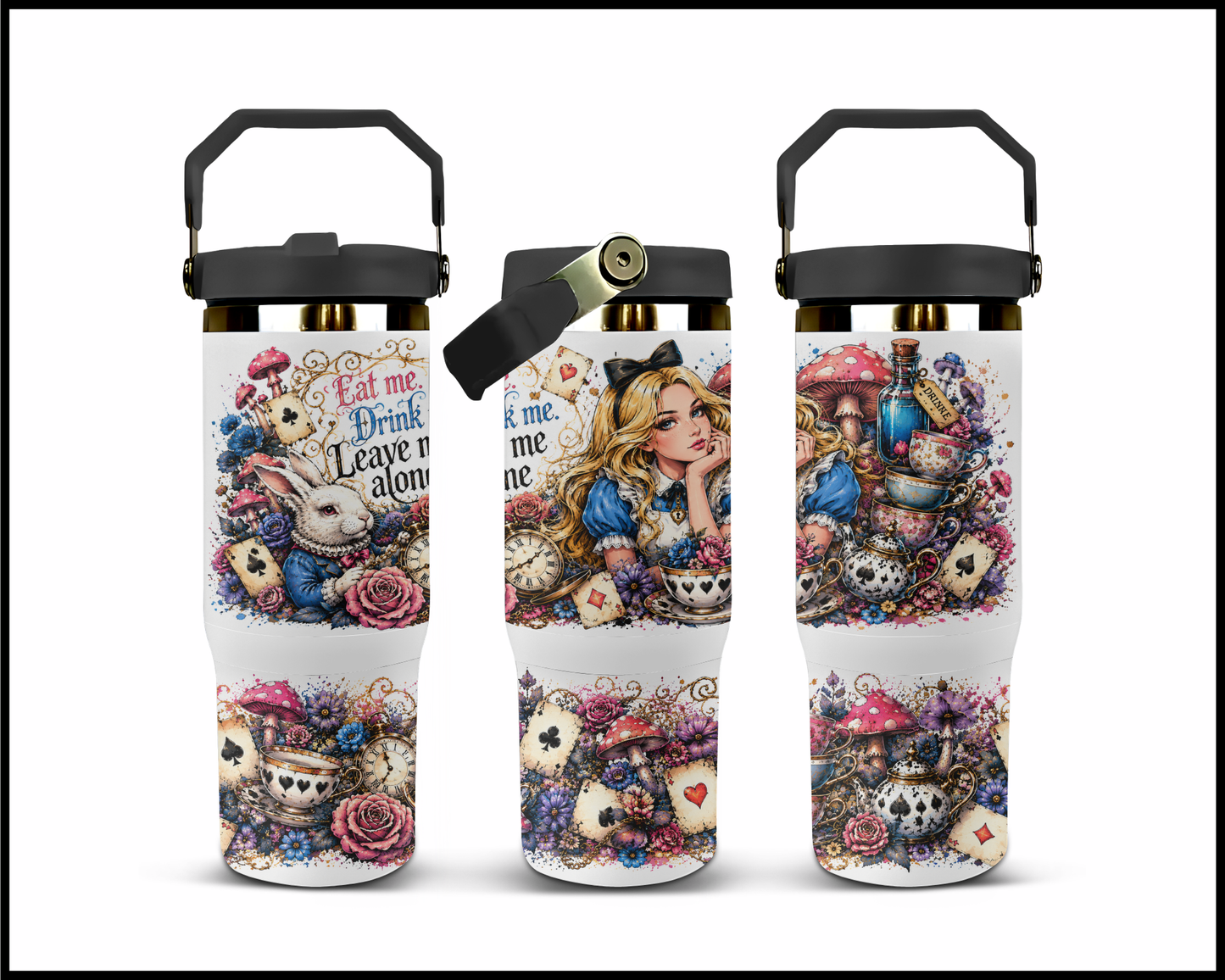 Eat Me, Drink Me Leave Me Alone Big Guzzler Stainless Steel Tumbler (1164)