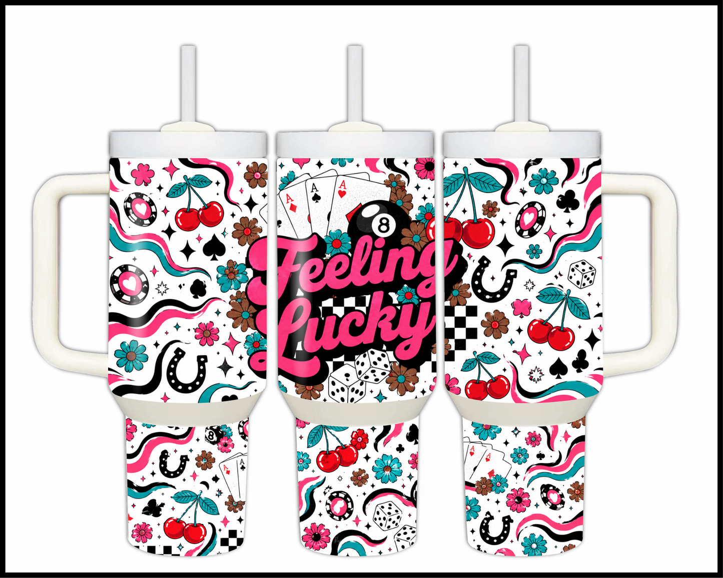 Feeling Lucky Big Guzzler Stainless Steel Tumbler (1166)