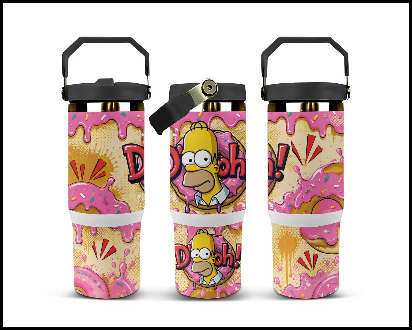 Homer Simpson Inspired Big Guzzler Stainless Steel Tumbler (1170)