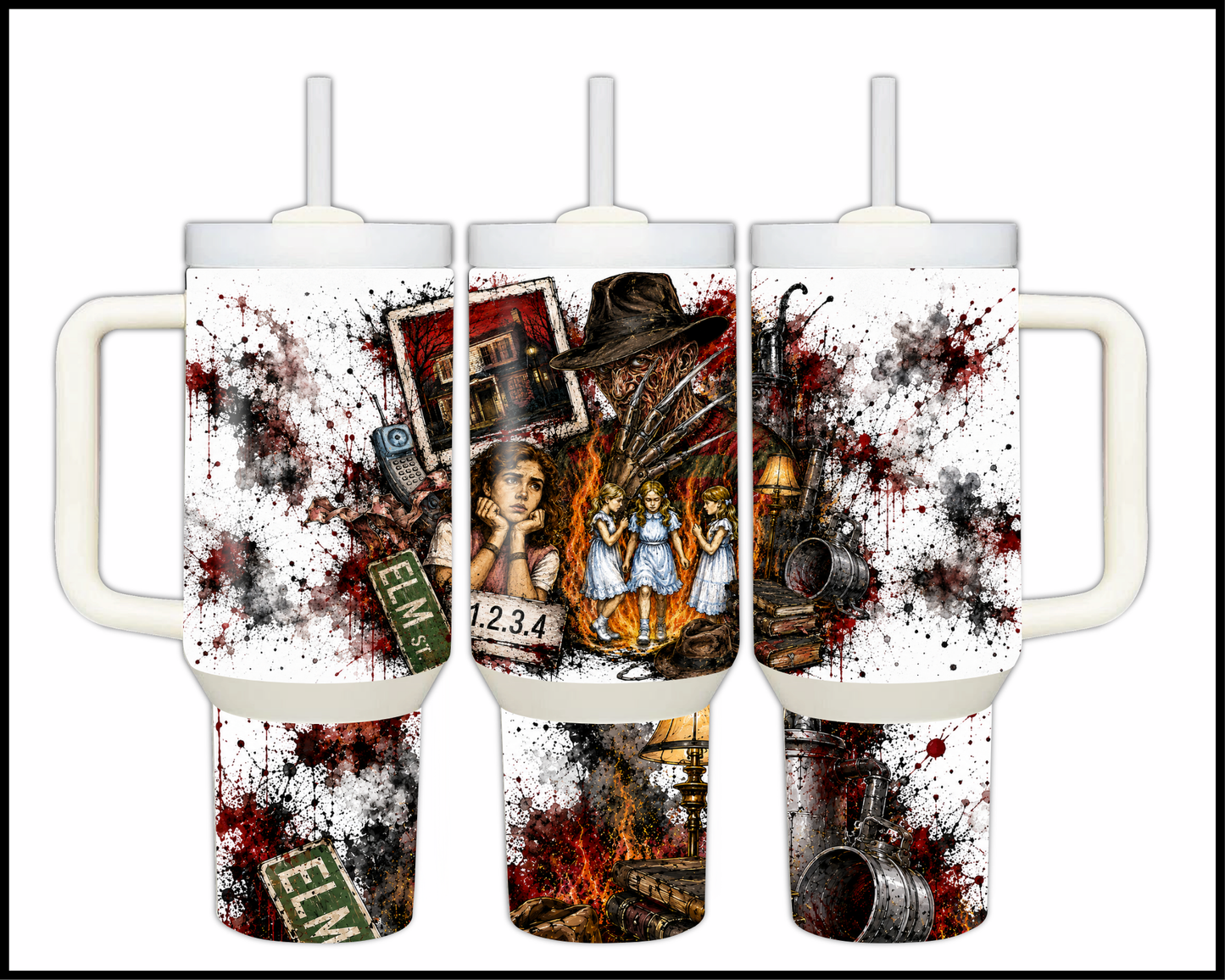 Nightmare On Elm Street Inspired Big Guzzler Stainless Steel Tumbler (1174)