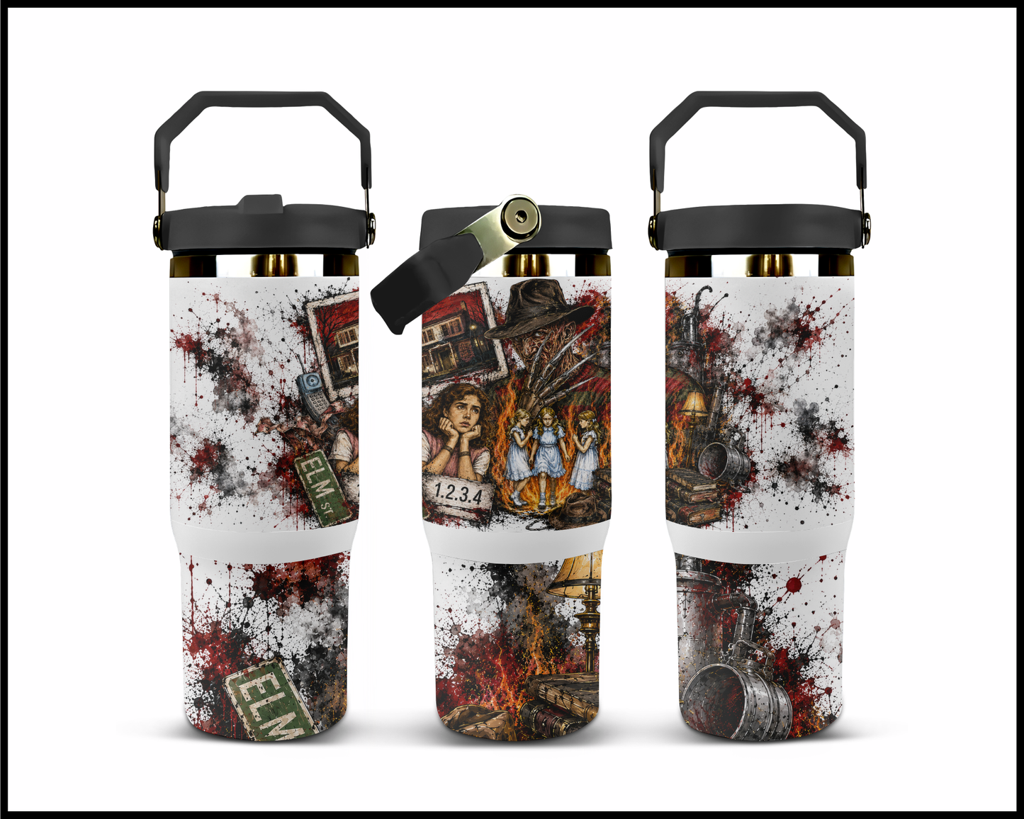 Nightmare On Elm Street Inspired Big Guzzler Stainless Steel Tumbler (1174)