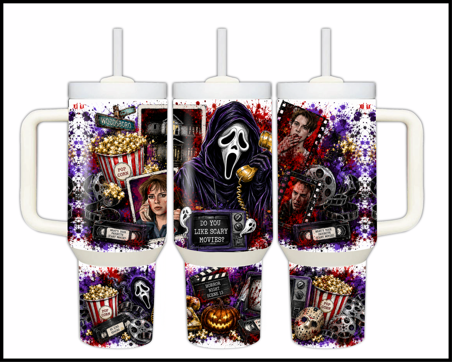 Scream Inspired Big Guzzler Stainless Steel Tumbler (1175)