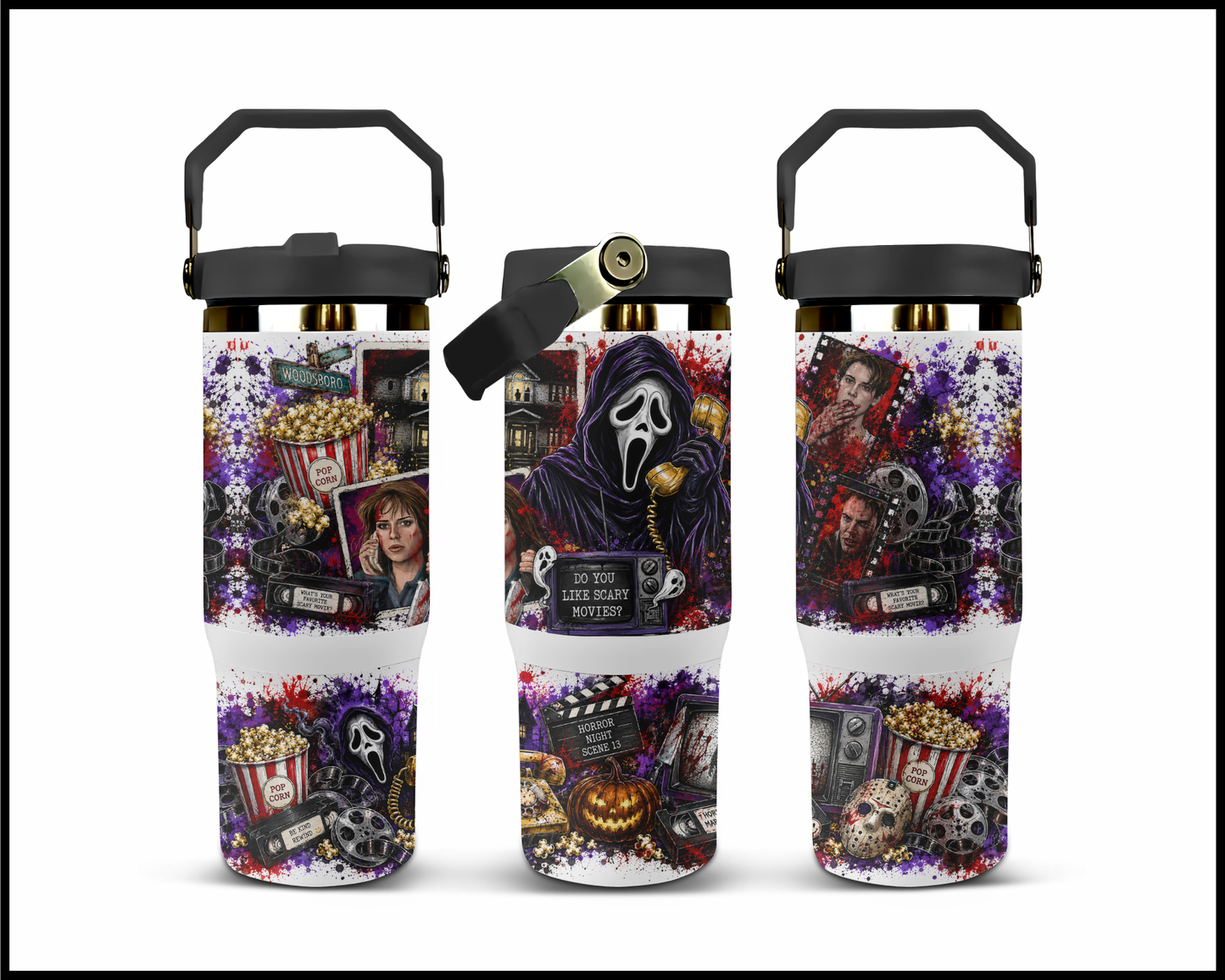 Scream Inspired Big Guzzler Stainless Steel Tumbler (1175)