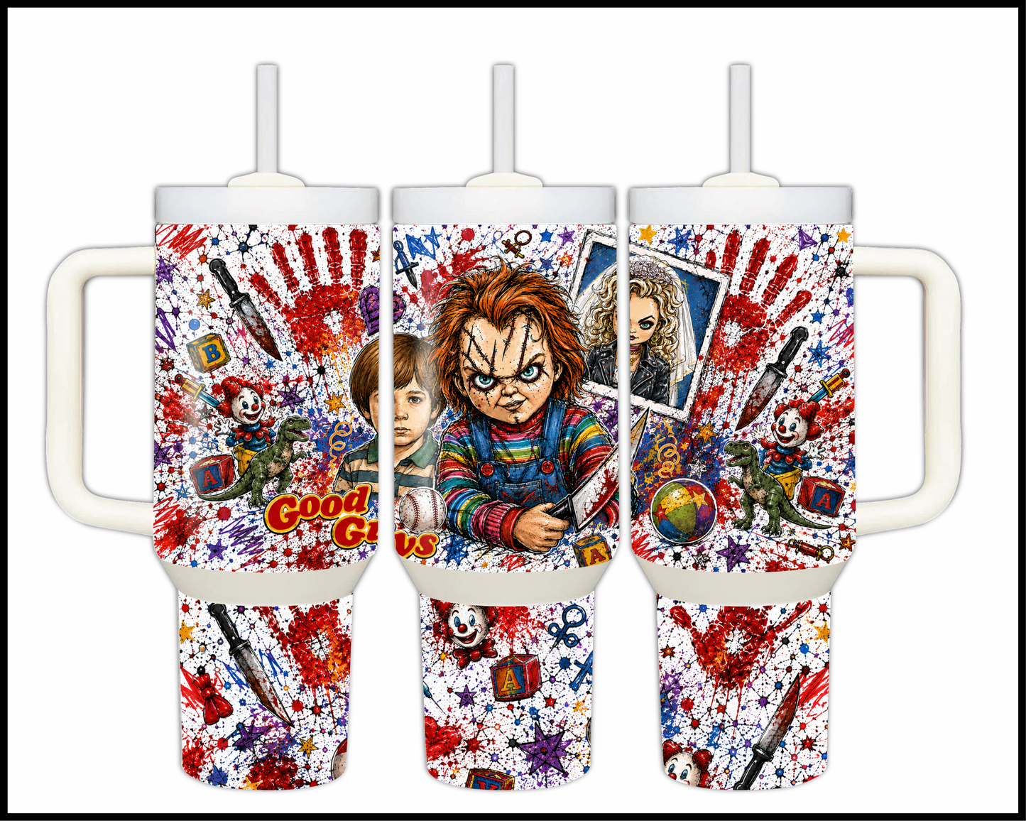 Chucky Inspired Big Guzzler Stainless Steel Tumbler (1176)