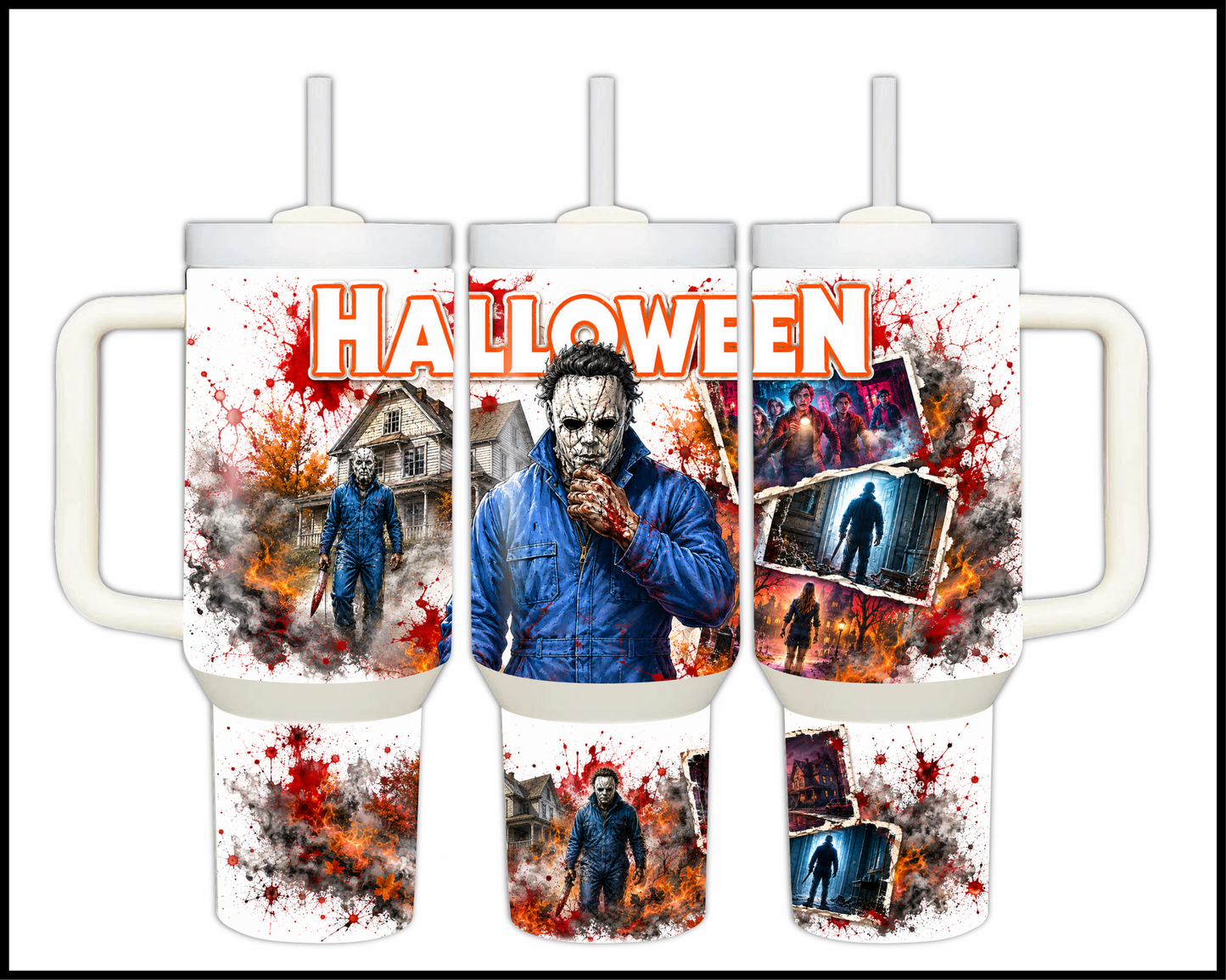 Halloween Inspired Big Guzzler Stainless Steel Tumbler (1179)