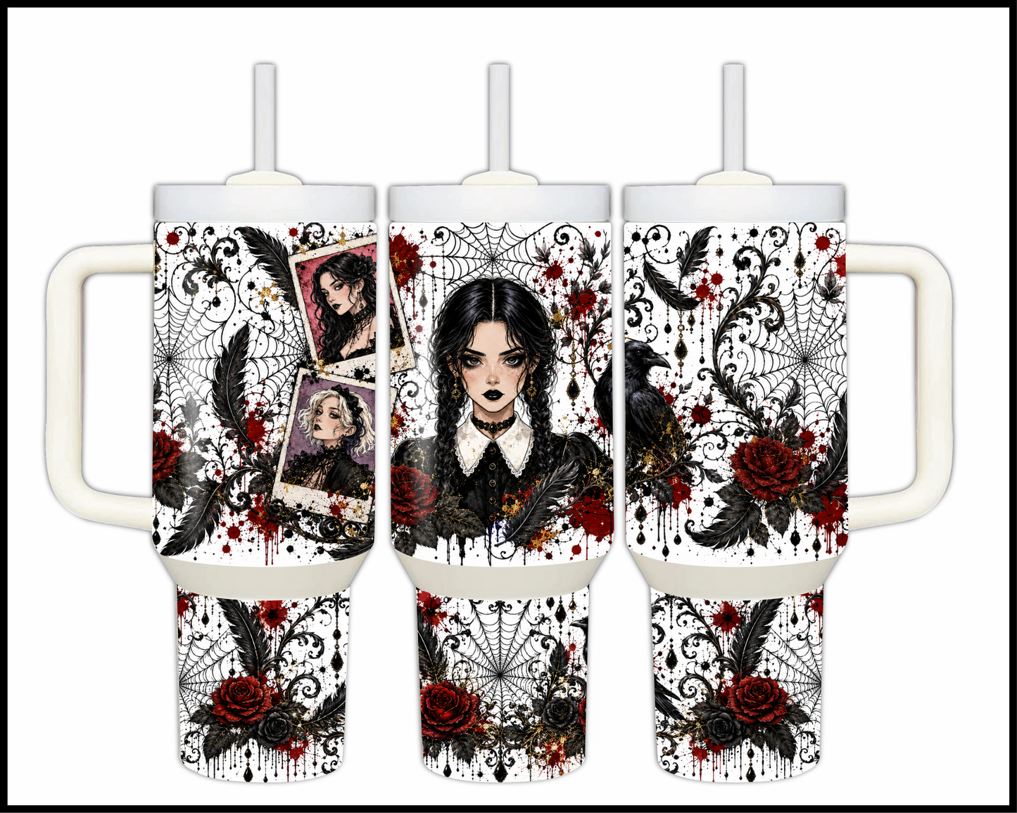 Wednesday Inspired Big Guzzler Stainless Steel Tumbler (1182)