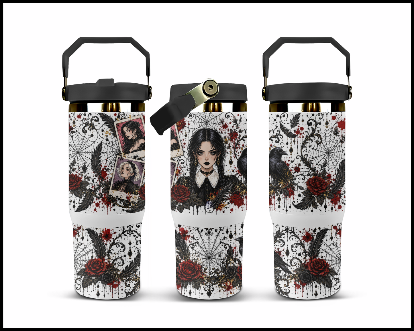 Wednesday Inspired Big Guzzler Stainless Steel Tumbler (1182)