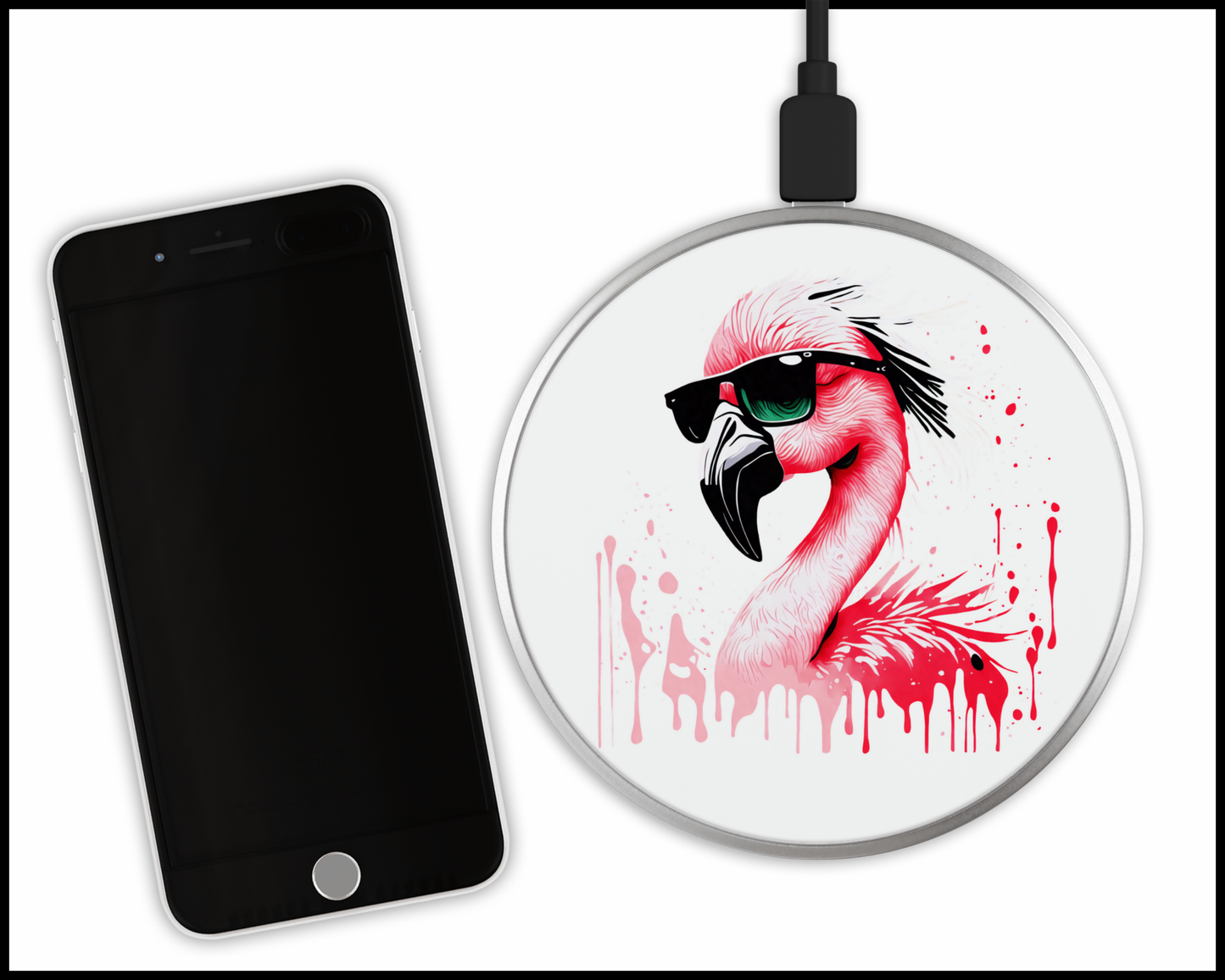 Flamingo Sublimated Wireless Phone Charger (311)